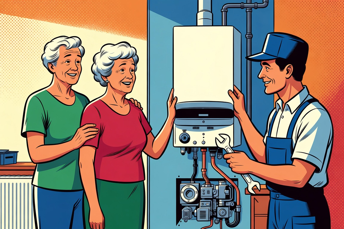 Modern boiler installation in a UK home